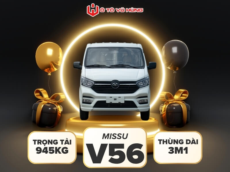 Dothanh Missu V65: Siêu xe tải van thùng dài 3m1, tải trọng 945kg